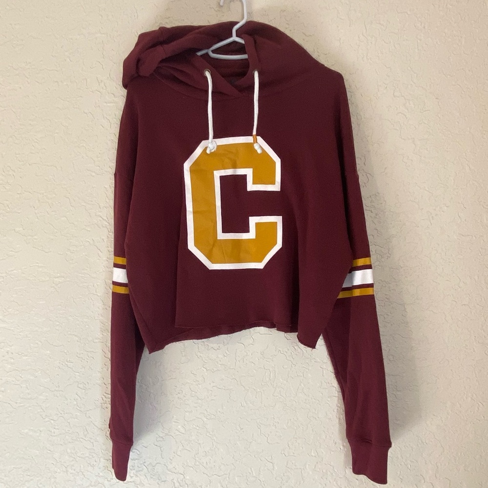Forever 21 “C” crop hoodie Medium